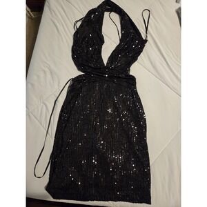 Windsor Wrap Dress Women Size XS Sequin‎ Mini Formal Cocktail Strappy Coquette